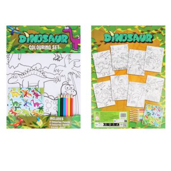 GRAND KIT DE COLORIAGE - MOD&Egrave;LE : DINOSAURE - Dim 22x30x1 CM (12 pcs)