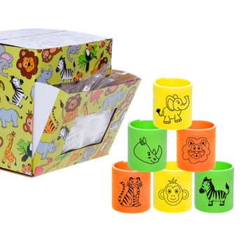 Ressorts Spirales Animaux de la Jungle (Présentoir 60 pcs)