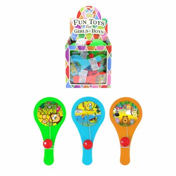 Jeu de Raquette avec Balle - Animaux de la Jungle - En Présentoir (96 pcs)