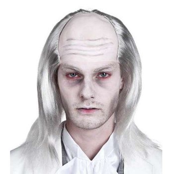 Perruque Chauve avec Cheveux Gris (1 pce)