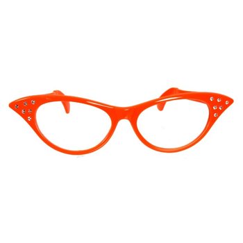 GRANDES LUNETTES DE F&Ecirc;TE ORANGE (12 pcs)