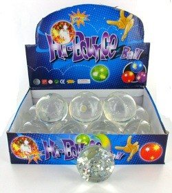 Balle Rebondissante Pailletée - 6 cm (12 pcs)