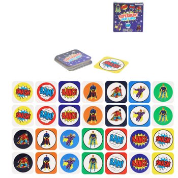 PETITS JEUX DE M&Eacute;MOIRE - MOD&Egrave;LE : SUPER-H&Eacute;ROS - EN PR&Eacute;SENTOIR (64 pcs)