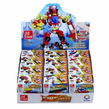 V&eacute;hicules de Pompiers en Briques de Construction - Pr&eacute;sentoir (12 pcs)
