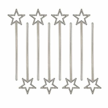 Baguette magique avec étoile, 17 cm (1 pack de 8 pièces)