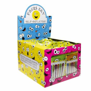 Batte Smiley Auto-gonflable en Pr&eacute;sentoir (48 pi&egrave;ces)