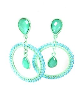 Superbes Boucles d'Oreilles Style Ibiza Menthe (1 pc)