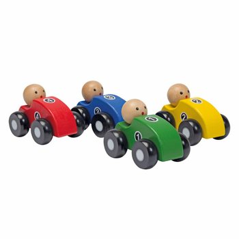 Voitures en Bois JOUECO - En Pr&eacute;sentoir (8 Pi&egrave;ces)