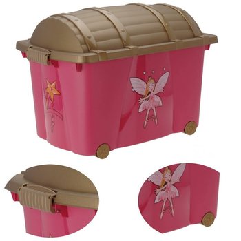 Grand coffre à jouets avec motif de princesse