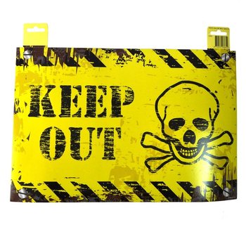 PANNEAU DE PORTE D&Eacute;CORATIF - "DANGER" / "KEEP OUT" (12 pcs)