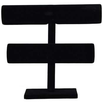 Pr&eacute;sentoir &agrave; bracelets en velours 2 rouleaux (3 pcs)