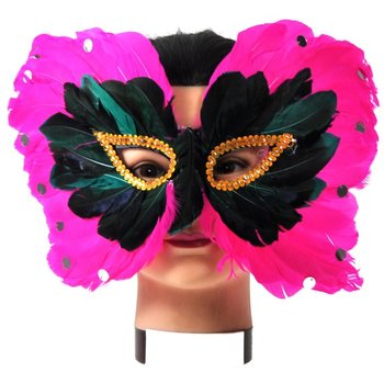 Loup de F&ecirc;te avec Plumes - Mod&egrave;le 4 (Lot de 5)