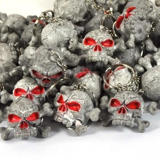 PORTE-CL&Eacute;S T&Ecirc;TE DE MORT (24 pcs)