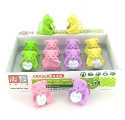GOMME OURS AVEC TAILLE-CRAYON INT&Eacute;GR&Eacute; (20 pcs)