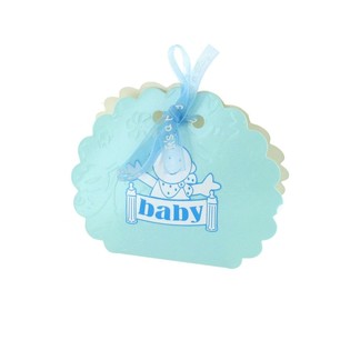 Bo&icirc;tes cadeaux de naissance pour friandises - Bleu (12 pcs)