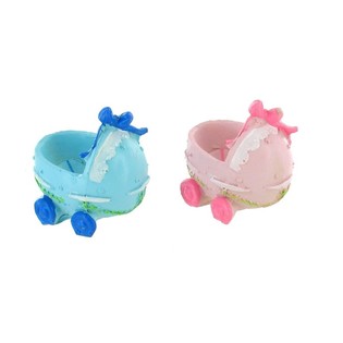 Topper de G&acirc;teau de Naissance - Landau - Rose/Bleu (2 pcs)