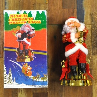 P&egrave;re No&euml;l Anim&eacute; avec Saxophone (2 pcs)
