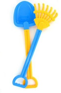 Grande Pelle et R&acirc;teau de Plage (Lot de 2)