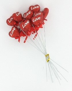 C&OElig;UR D&Eacute;CORATIF DE L'AMOUR (12 pcs)