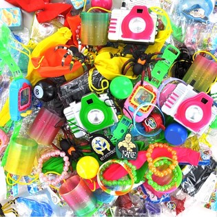 Sachet de Jouets Mixte pour P&ecirc;che &agrave; la Ligne / Tombola (144 pcs)