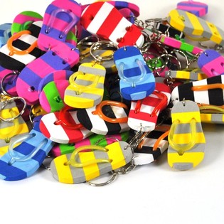 Porte-cl&eacute;s en forme de tong (100 pcs)