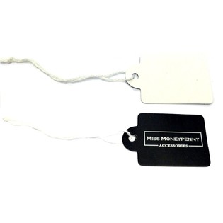 &Eacute;tiquette Bijoux "Miss Moneypenny" avec Ficelle 3x2.5cm (100 pcs)