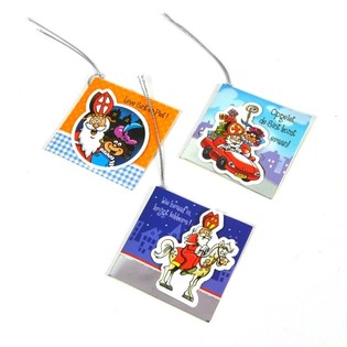 &Eacute;tiquettes Cadeaux de la Saint-Nicolas Sinterklaas (Bo&icirc;te de 12)