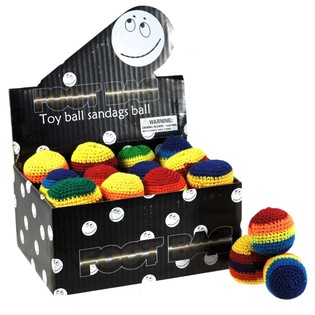 Balles anti-stress en pr&eacute;sentoir (24 pi&egrave;ces)
