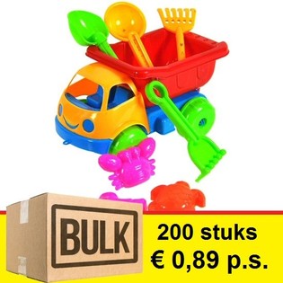 ***OFFRE DE GROS*** KIT DE PLAGE ENFANT CAMION BENNE 17 CM (200 pcs.)