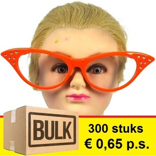 ***OFFRE DE GROS*** GRANDES LUNETTES DE F&Ecirc;TE ORANGE (300 pi&egrave;ces)