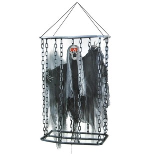 GRANDE CR&Eacute;ATURE SUSPENDUE AVEC LUMI&Egrave;RE, SON ET MOUVEMENT EN CAGE 52 CM