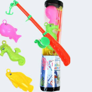 Jeu de P&ecirc;che avec Canne &agrave; P&ecirc;che et Poissons (12 pcs)