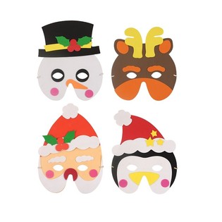 Mix de Masques de No&euml;l en Mousse (24 pcs.)