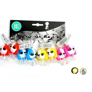 Porte-cl&eacute;s chiens lumineux (12 pcs)