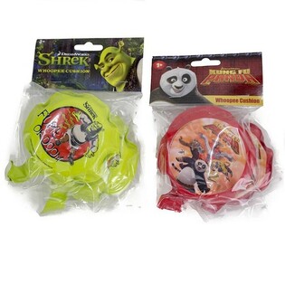 Pack de 2 Coussins P&eacute;teurs SHREK / KUNG FU PANDA (12 packs de 2)