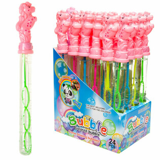 B&acirc;ton &agrave; Bulles de Savon Cheval 25 cm en Pr&eacute;sentoir (24 pcs)