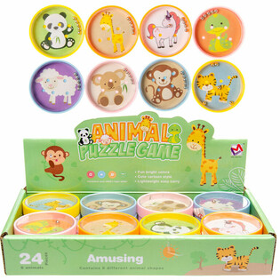 Jeux de Patience Animaux Rigolos en Pr&eacute;sentoir (24 pcs)