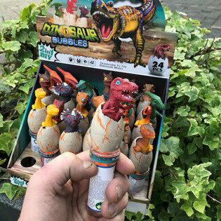 Baguettes de Bulles de Savon Dinosaure 3D (24 pi&egrave;ces en pr&eacute;sentoir)
