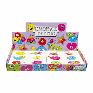 TATOUAGES FUN &ndash; MOD&Egrave;LE : SMILEYS (96 pcs)
