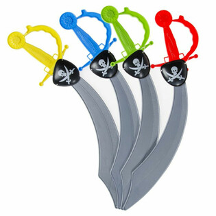SABRE DE PIRATE AVEC CACHE-&OElig;IL DE PIRATE (12 pcs)