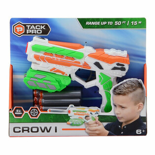 Pistolet Tack Pro Crow I avec 6 Fl&eacute;chettes Souples