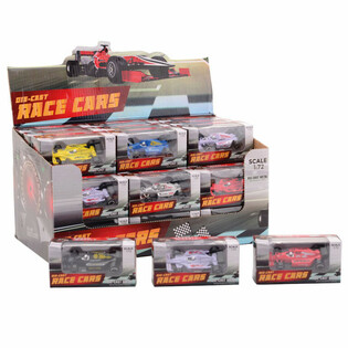 MIX VOITURES DE COURSE F1 - &Eacute;CHELLE 1:72 - EN PR&Eacute;SENTOIR (36 pcs)