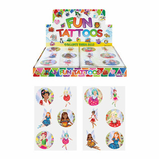 Tatouages &Eacute;ph&eacute;m&egrave;res - Pr&eacute;sentoir F&eacute;es (96 pi&egrave;ces)