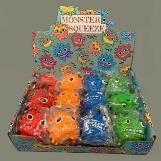 Monstres Squeeze en Pr&eacute;sentoir (12 pi&egrave;ces)