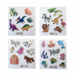 Stickers Paillet&eacute;s - Mod&egrave;le : Mix Animaux (100 pcs)
