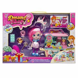 COFFRET BOUTIQUE DE DONUTS AVEC POUP&Eacute;E ET ACCESSOIRES - BO&Icirc;TE CADEAU DE LUXE (2 pcs)