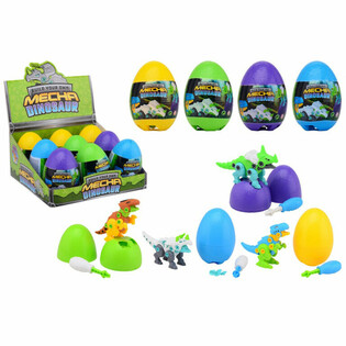 Grand &OElig;uf de Dinosaure en Kit - Pr&eacute;sentoir (9 pi&egrave;ces)