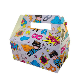 Bo&icirc;te Menu Enfant Superhero - 22,5 x 12 x 9,5 cm (24 pcs)