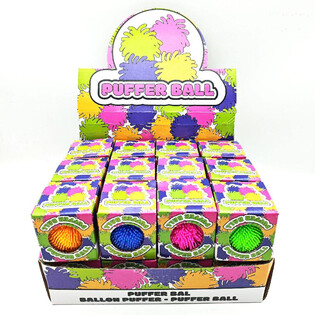 Balle Puffer en Bo&icirc;te Cadeau - 6cm - En Bo&icirc;te et Pr&eacute;sentoir (24 pcs)
