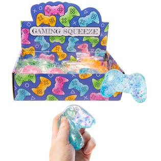 MANETTE DE JEU SQUEEZE - COULEURS MIXTES - EN PR&Eacute;SENTOIR (12 pcs)